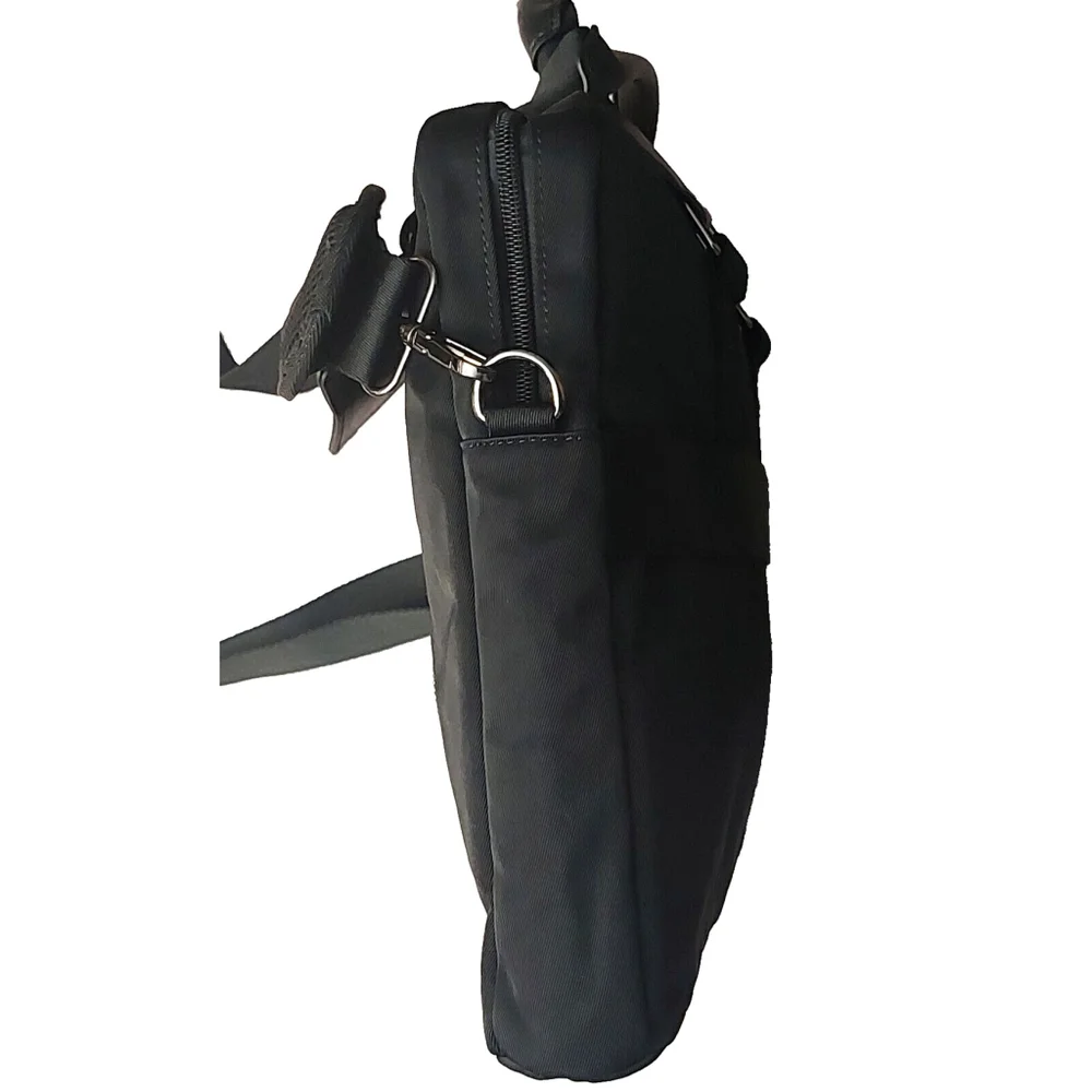 NWT Alfani Mens Nylon Briefcase Bag Black ONE SIZE